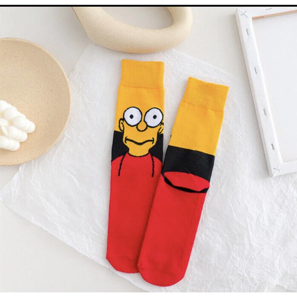 Bart Simpson Novelty Mens Crew Character Socks